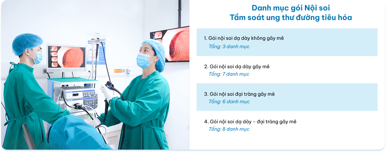 Danh mục gói nội soi tiêu hóa