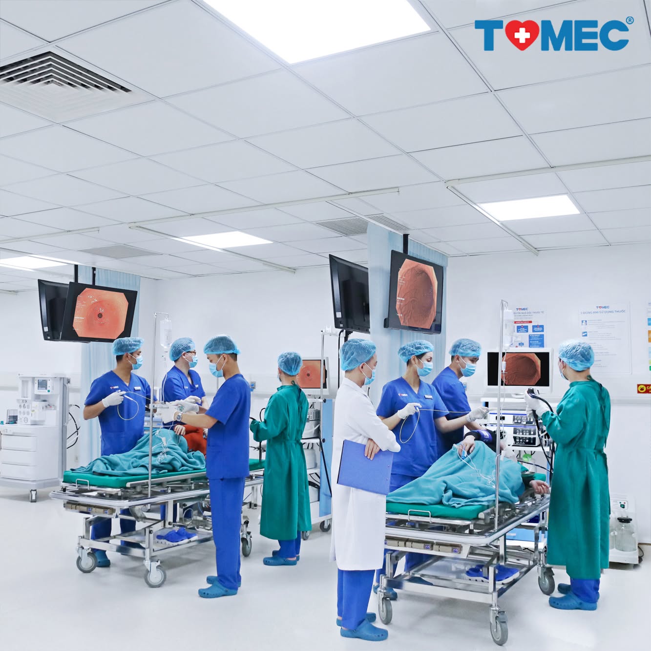 Phòng nội soi tiêu hóa nhiều giường tại TOMEC