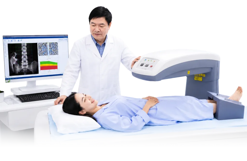 Bác sĩ vận hành máy đo loãn xương