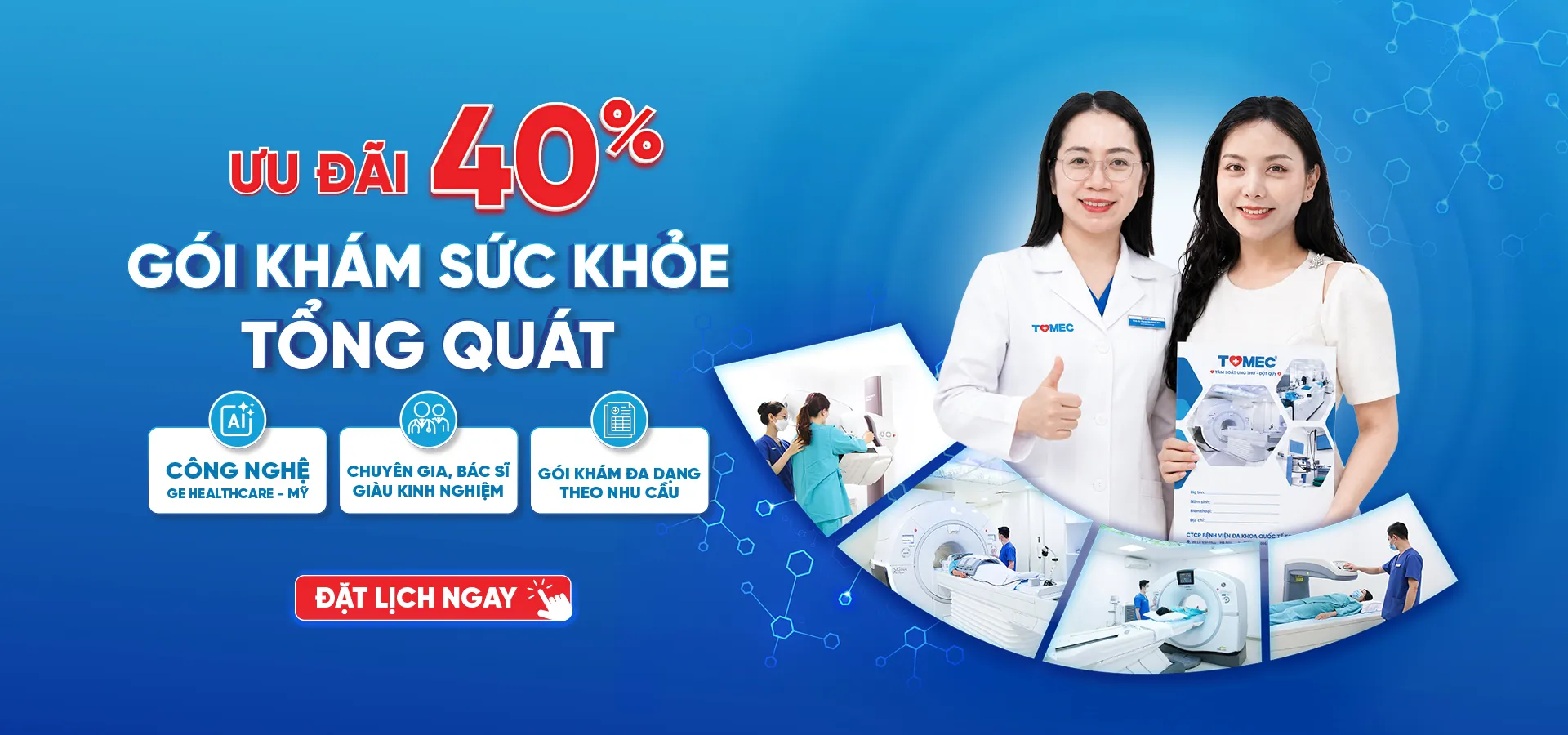 Khám Sức Khỏe Tổng Quát Tại TOMEC nhận ưu đãi 40%