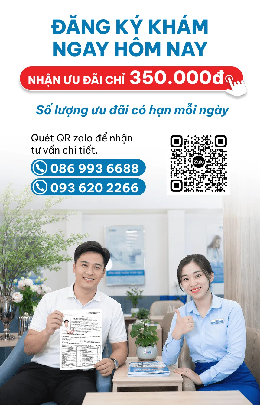 Đăng ký khám sức khỏe lái xe nhận ưu đãi 350.000đ tại TOMEC