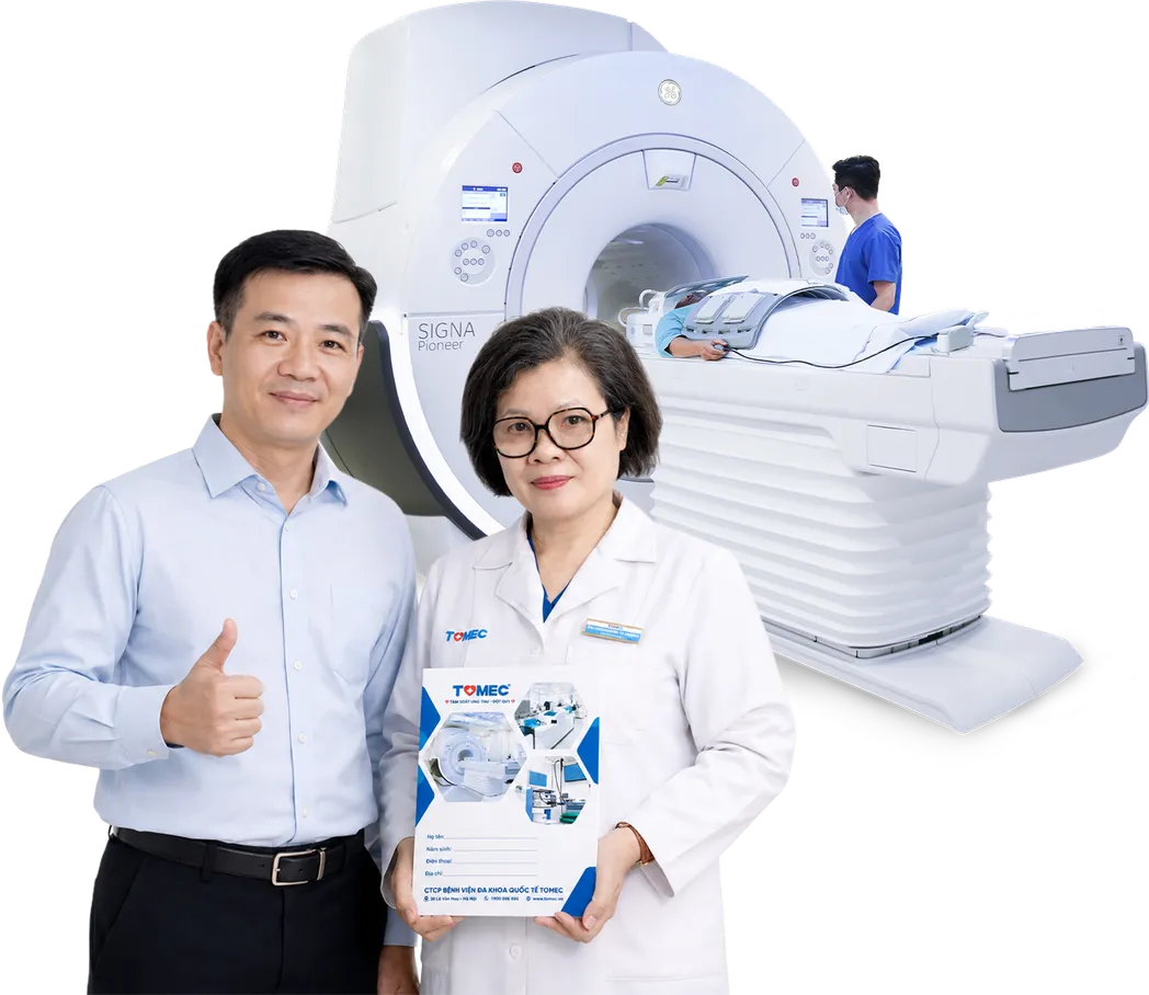 Khách hàng sử dụng dịch vụ tầm soát ung thư TOMEC