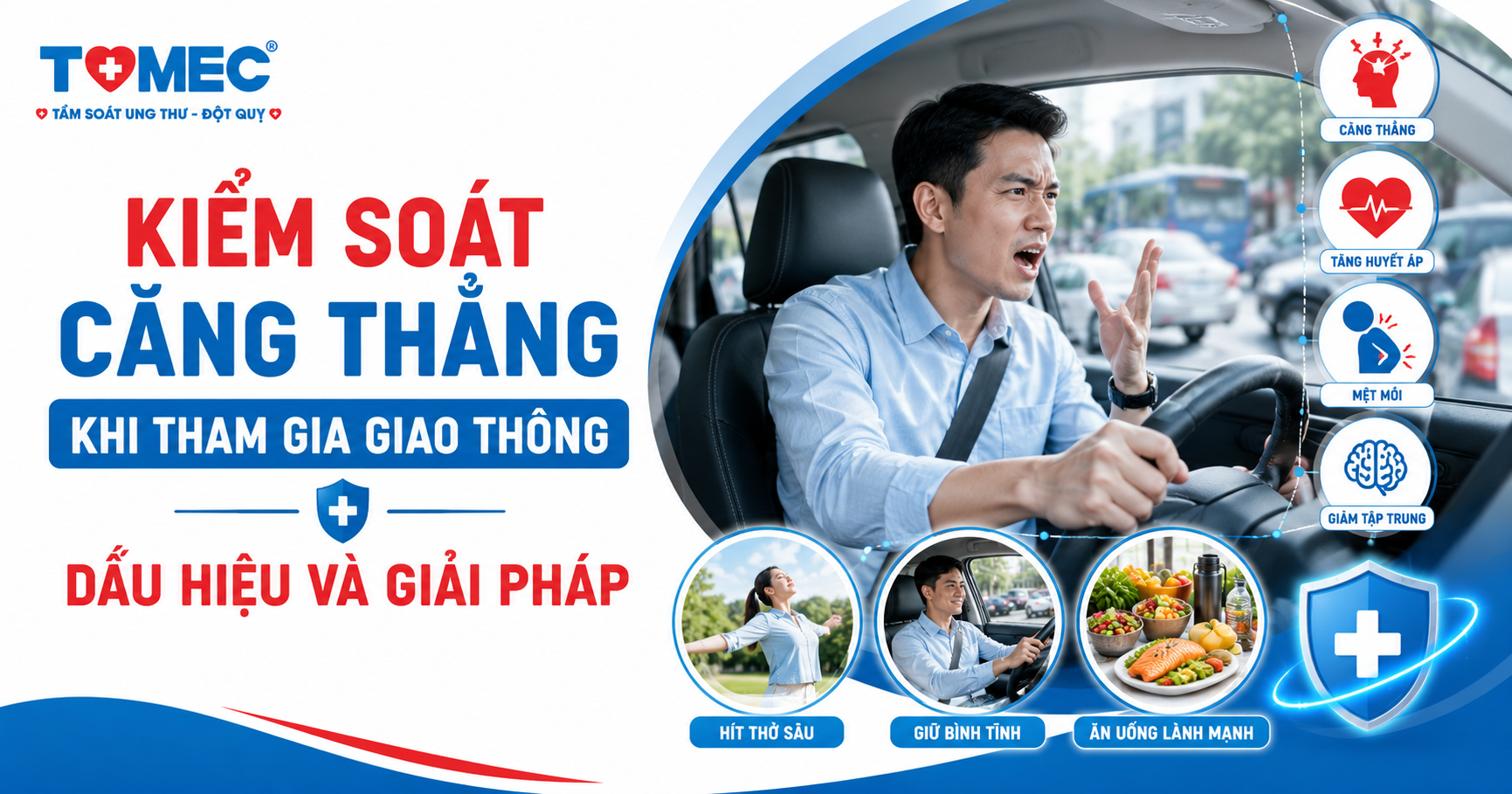 Kiểm soát căng thẳng khi tham gia giao thông: Dấu hiệu và giải pháp