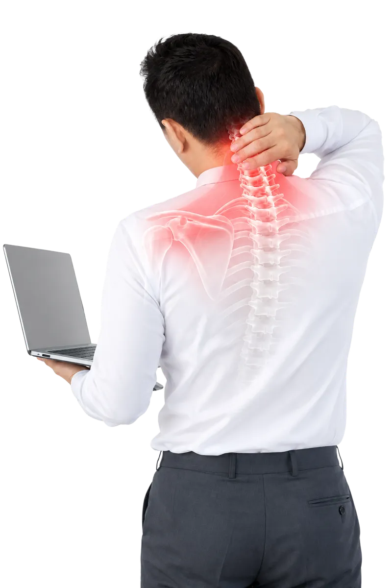 Nam giới bị đau mỏi cổ vai gáy khi làm việc lâu với máy tính