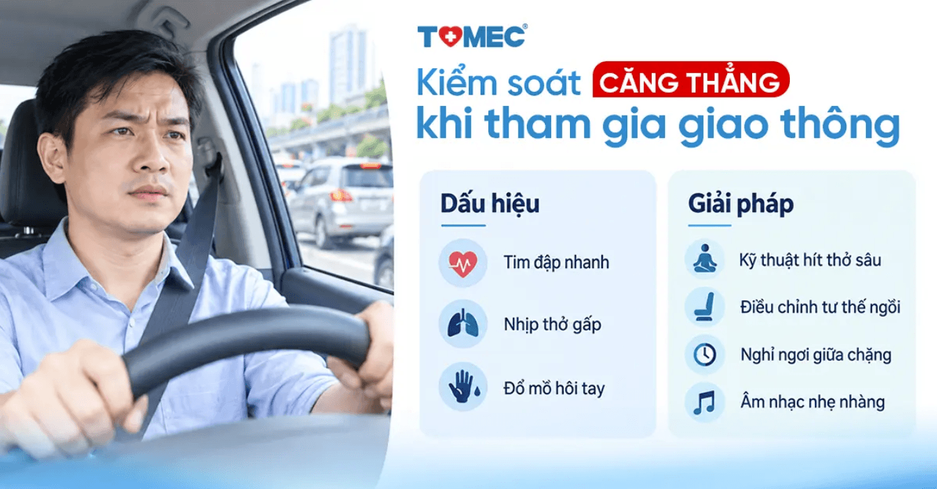 Kiểm soát căng thẳng khi tham gia giao thông Dấu hiệu và giải pháp
