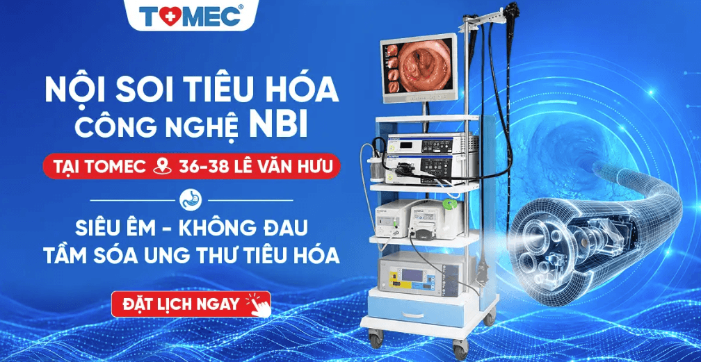 Nội soi tiêu hóa NBI tại TOMEC Tầm soát ung thư dạ dày - đại tràng