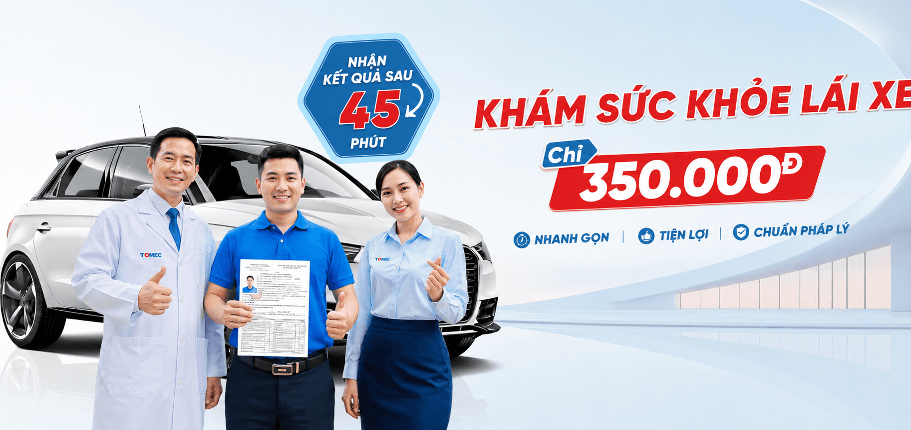 gói khám sức khỏe lái xe tại tomec